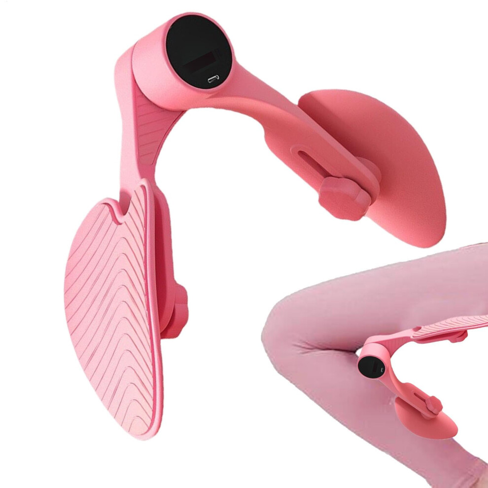Pelvic Floor Trainer with 360 Rotation, Adjustable Inner Thigh Workout Equipment for Women, Pink