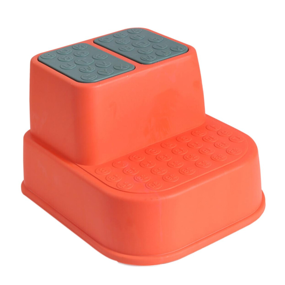 Double Layers Kids Stool Nonslip Footstool Thickened Step Stool Potty Training And Home Use Sturdy Toddlers Stool Red