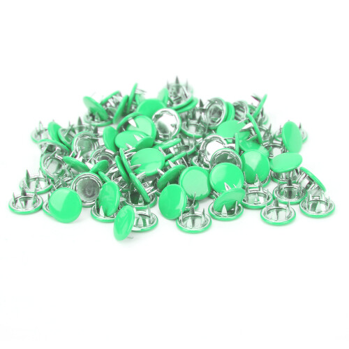 100 Sets bunte Messing Druckknöpfe mit Montagetool, Smaragd 1