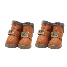 Haustierstiefel, Schneestiefel, rutschfest,-Kaffeefarbe 3