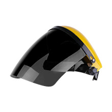 High Impact Resistant Full Face Shield, Lightweight MAXVIEW Gray Polycarbonate Lens for Chemical Liquid, Soot, Metal Splashes Protection, ANSI Z87.1