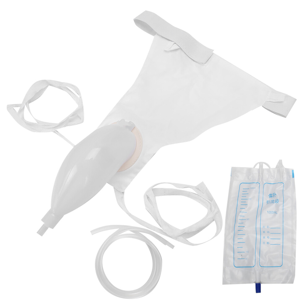 Discreet Wearable Urinal For Men, Reusable Silicone Urine Bag With Hook & Loop Connections, Mobility Assistance For Urinary Incontinence Management