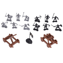 Kunststoff-Fort-Modellbausatz mit Rittern, Soldaten und Belagerungsgerät – Militärisches Spielset zur Förderung von Beobachtungsgabe und
