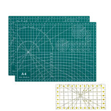Selbstheilende Schneidematte, doppelseitige Bastelschneidematte mit präzisen Rasterlinien und Winkelmarkierungen, 5-lagiges PVC-Material,