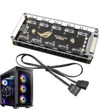 ARGB Hub Splitter 3Pin Extension Cable Addressable Lighting Connector 5V RGB Distribution Board Syncc Controller