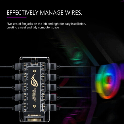 ARGB Hub Splitter 3Pin Extension Cable Addressable Lighting Connector 5V RGB Distribution Board Syncc Controller 1