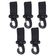 5Pcs 360 Swivel Stroller Hooks with Easy Fasteners for Bags & More