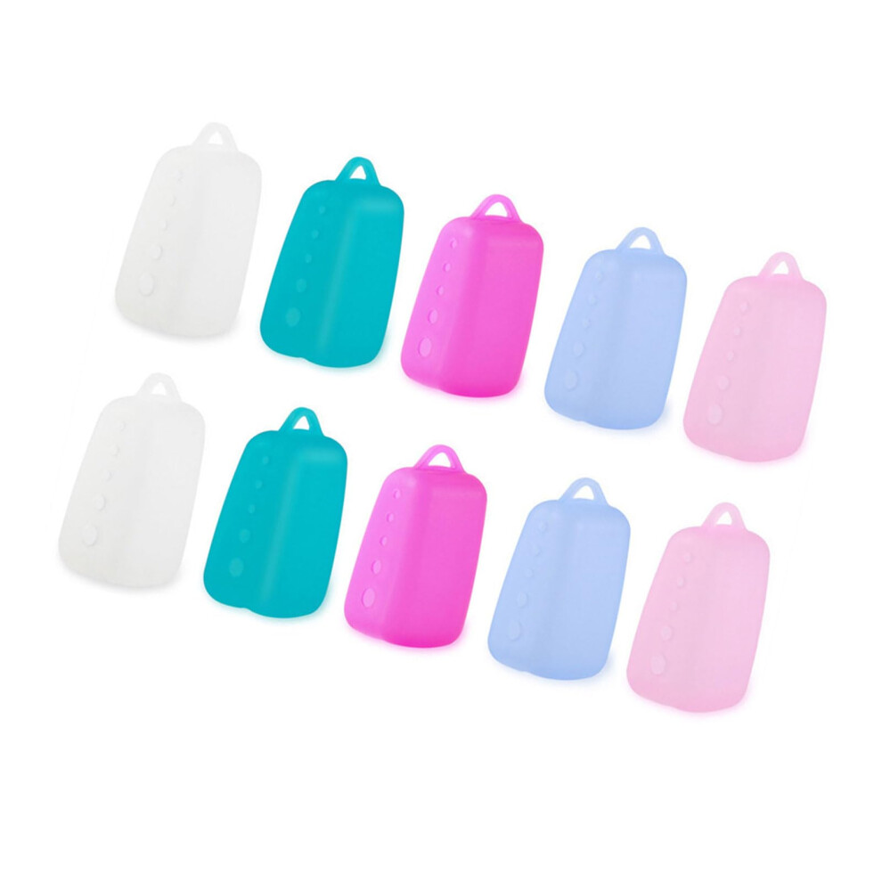 Silicone Toothbrush Head Protectors 10Piece Set, Compact Design, Protective Caps, Portable Storage Case
