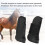 Adjustable 4pcs Horse Jumping Boots Shockproof Lining Black M 9