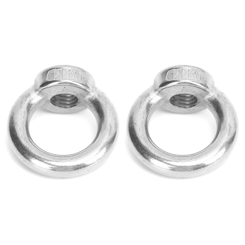 Yacht & Boat Lifting Accessories 2Pcs Stainless Steel M14 Eye Nuts 500Kg Load 8021377902133