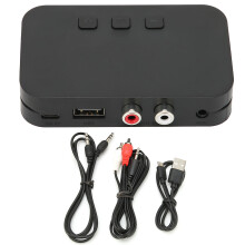 Bluetooth Adapter For Home Stereo System With RCA Outputs And AUX Connections Wireless Bluetooth Receiver With Low Latency And HD Audio High Quality