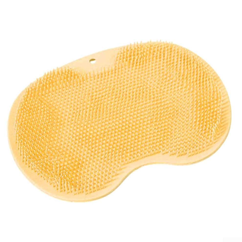 Efficient Silicone Bath Scrubber For Easy Back And Foot Cleaning Yellow For Back And Feet