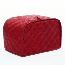 Toaster Cover and Bread Machine Cover for 2 and 4 Slice Toasters, Quilted Dust Protection, Red S