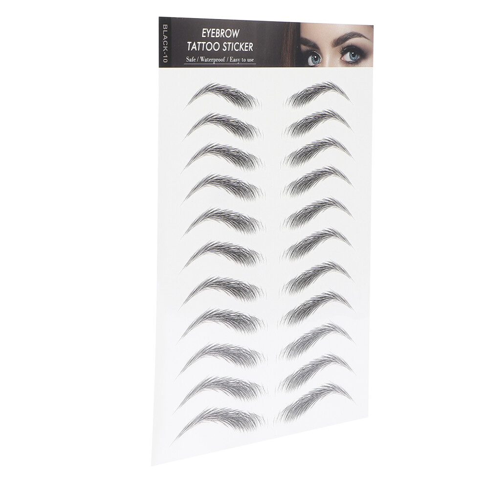 Long Lasting Household Eyebrow Transfer Sticker BLACKâ10 Portable for Women