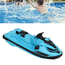 2,4 GHz Blaues RC-Motorboot für Schwimmbäder & Seen, Doppelpropeller, 1/14 Modell