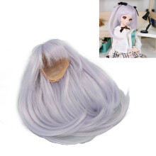 1/6 Peruca lunga dritta in seta ad alta temperatura blu per bambole con articolazioni ball-jointed