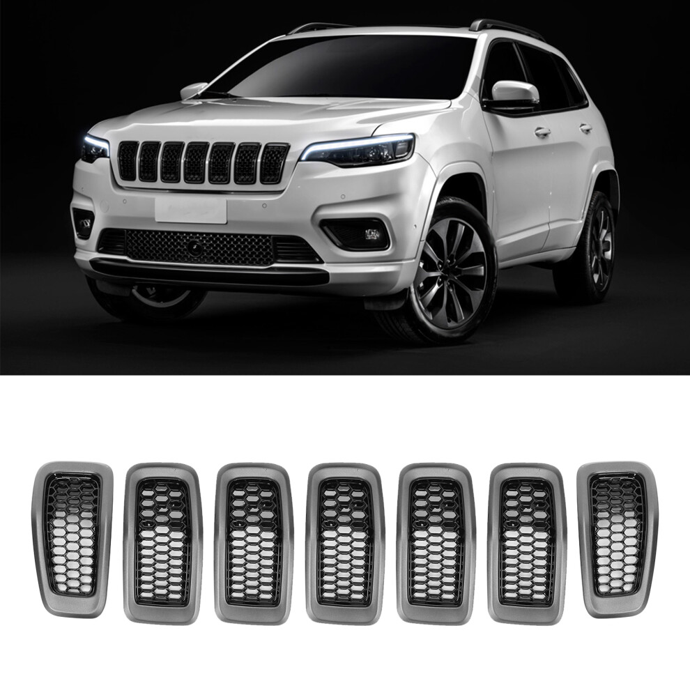 Front Bumper Grille Frame 7Pcs For Jeep Cherokee 2014-2018 4001377905468