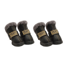 Dog Shoe Boot Anti-Slip Warm Boot for Small Medium and-Black 1