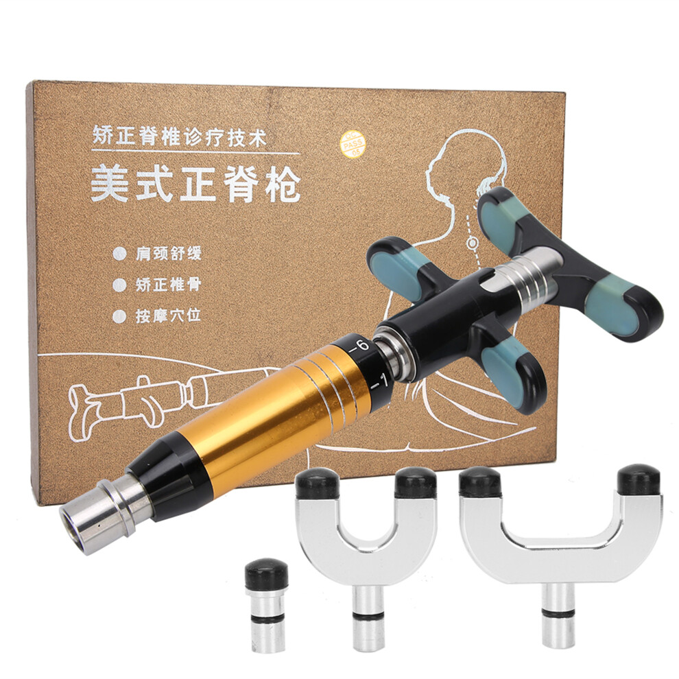Manual Chiropractic Tool, Joint Pain & Portable, Stable Performance Spinal Corrector with 6 Strength Gears for Effective Massage, Body Beauty Device