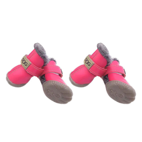 Chaussure pour chien botte antidérapante Durable-Rose 1