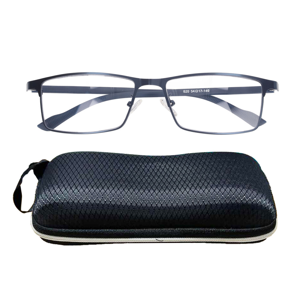 Seamless Transition Reading Glasses, Progressive Lens with Metal Spring Hinge, High-Strength Lightweight Materials for Reading Watching TV