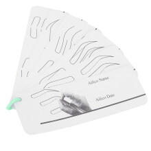 Moldes para sobrancelhas, com boa elasticidade para um ajuste seguro, atóxicos e inodoros, ideais para uma rotina de maquiagem saudável em festas