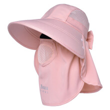 Foldable Sun Hat with UV Protection for Women, Breathable Lightweight Wide Brim Hat with Detachable Face Mask and Neck Shawl, Cool Net Mesh