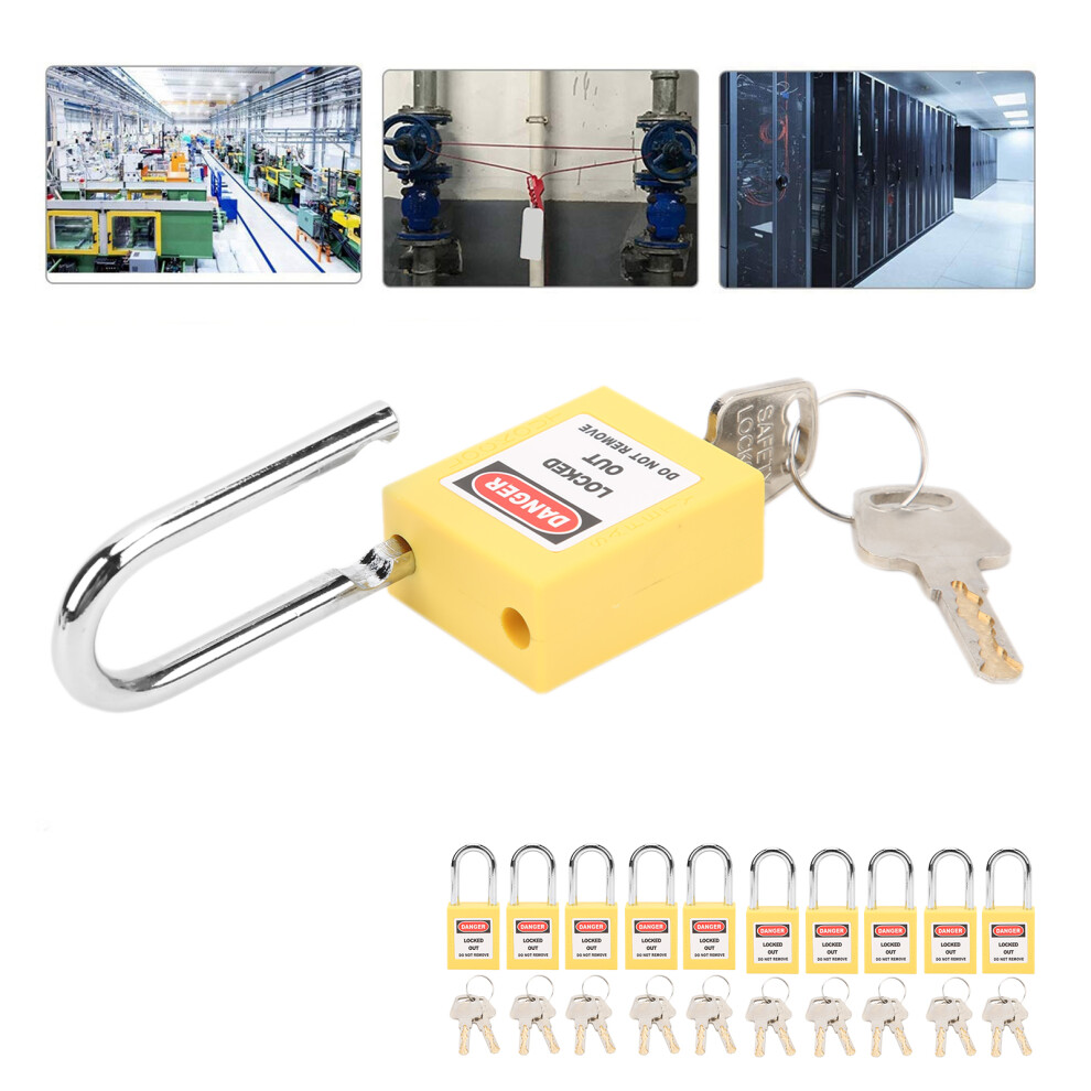 38Mm Lockout Lock Nylon 10 Sets Industrial Insulation For Chemical Power Safety 5091377907073