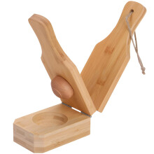 Wooden Plantain Press Tostones Maker, 2in1 Mold for Stuffed Plantain Cups