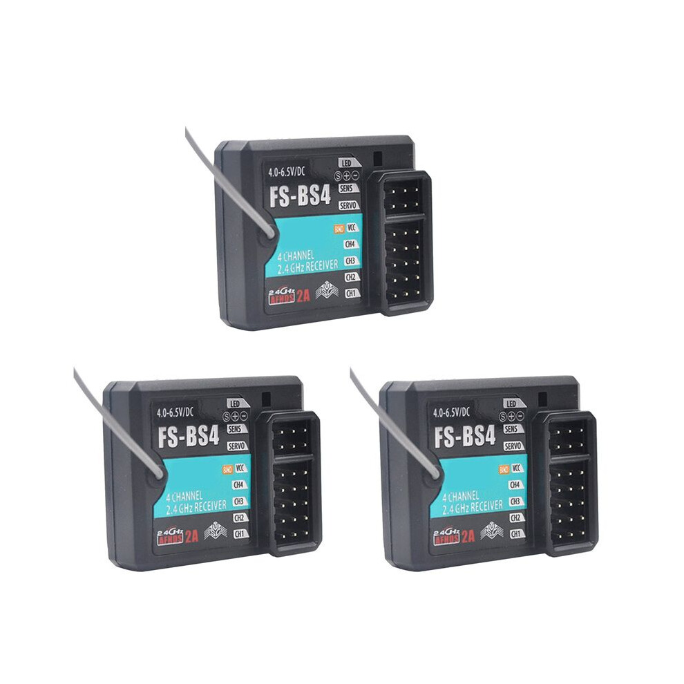 3X For Flysky Fs-Bs4 Receiver With Gyro Stabilization System For Flysky Fs-It4s / Fs-Gt5 Rc Car Boat Accessories Light 6031600081315
