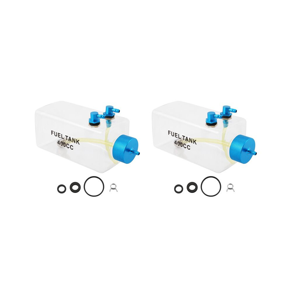 2X Fuel Tank Petrol Transparent Plastic Bottle 400Cc Cnc For Rc Gas And Nitro Airplane 6032704335342