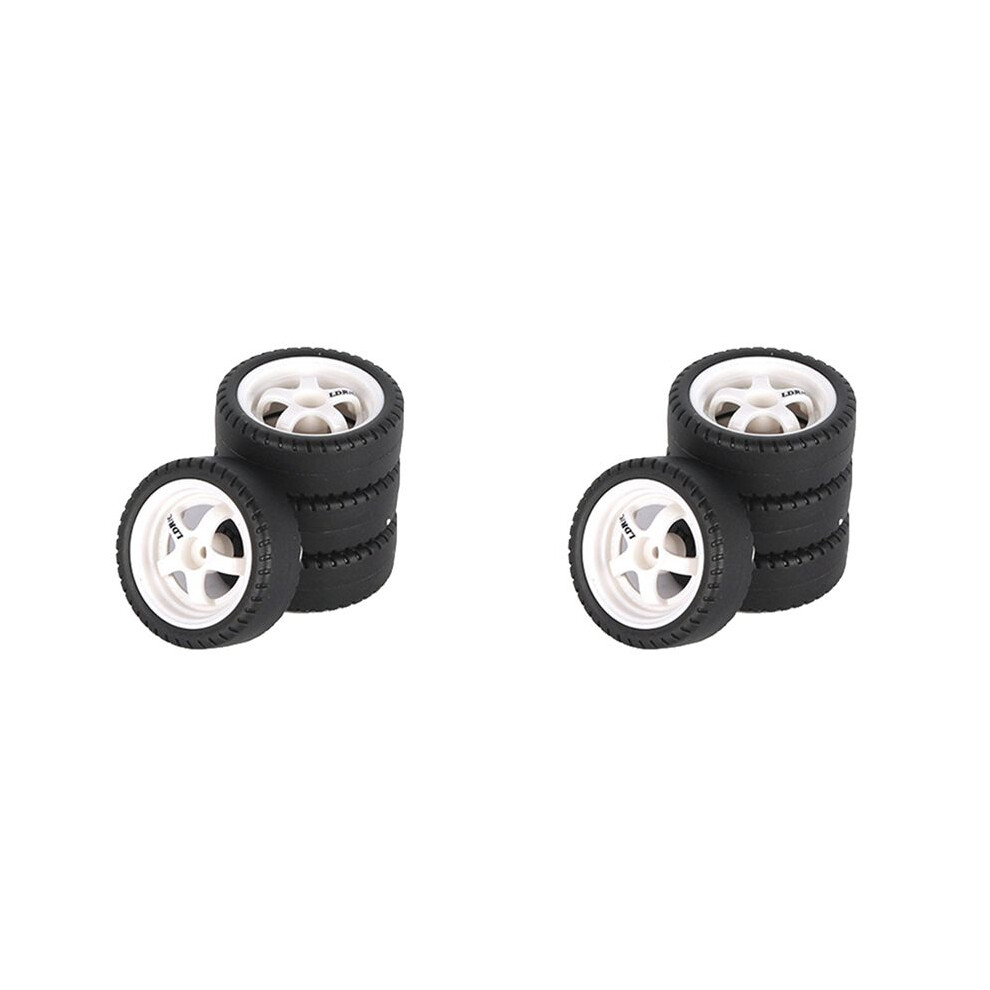 8Pcs 33Mm Rc Drift Tire Wheel Hard Tyre For Ldrc Ae86 A86 A86p Ld1801 1/18 Rc Car Upgrade Parts Accessories,1 6031767620990