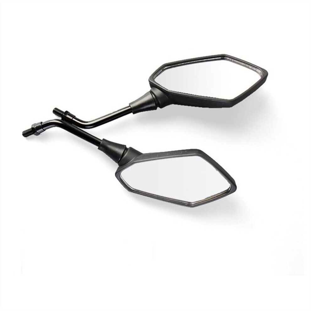 Universal 10Mm Carbon Fiber Motorcycle Rearview Mirrors With Wide Convex Lens Adjustable Angle 9199774356350