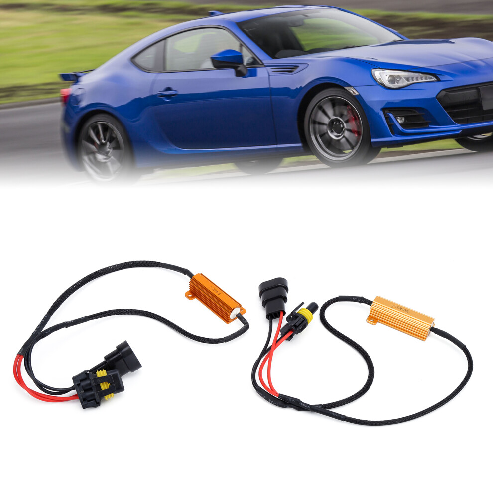 2Pcs 9005 Led Load Resistor Decoder 50W 6Î© For Headlights, Fog S Light 6901377908897