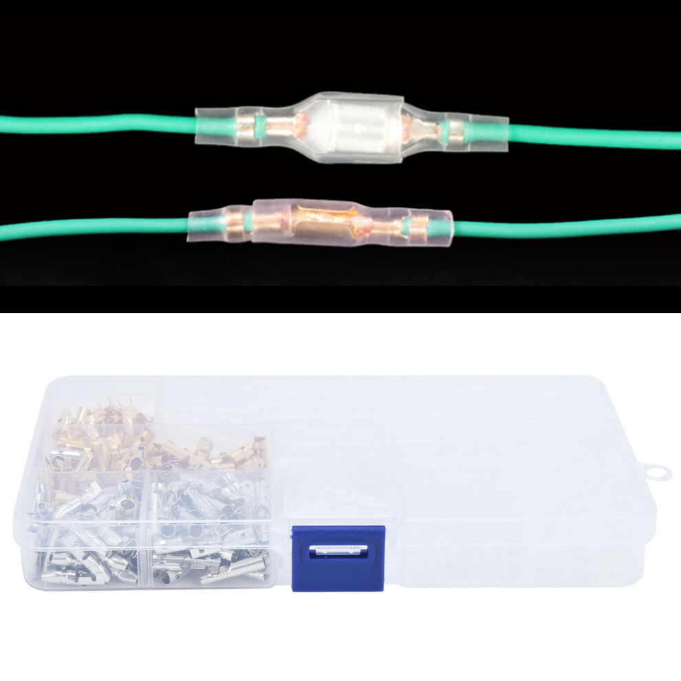 400Pcs Brass Automotive Wire Terminals Kit Male Female With Insulating Sleeves 8771377911276