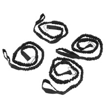 Laisse de pagaie en nylon portable 4 pièces - Noir Accessoire anti-perte pour kayak et canoë