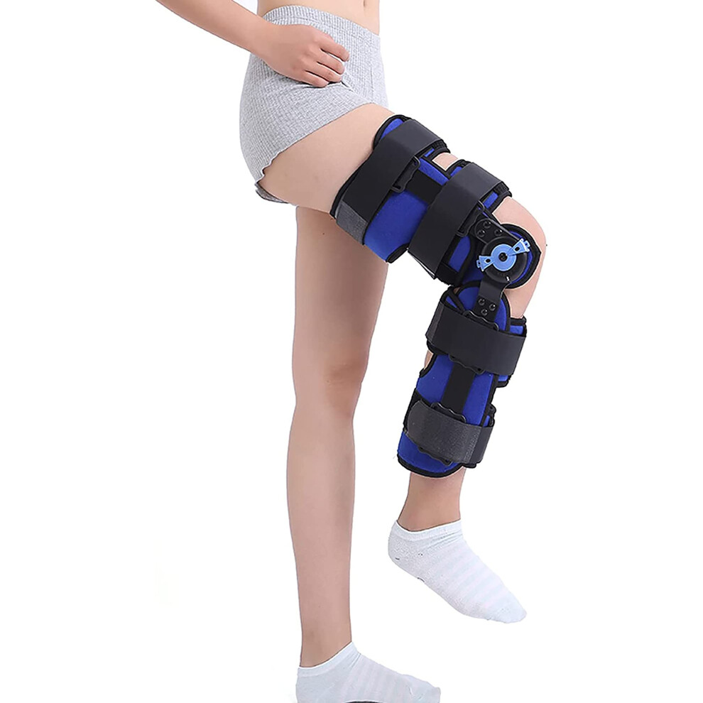 Adjustable Aluminum Alloy Knee Brace with 0120 Angle Control for Post Surgery and Ligament Rehab