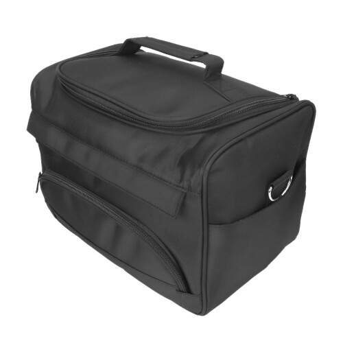 Bolsa para equipamentos de cabeleireiro moderna, com compartimento duplo com zíper e alça macia e acolchoada para facilitar o transporte. Sua 2