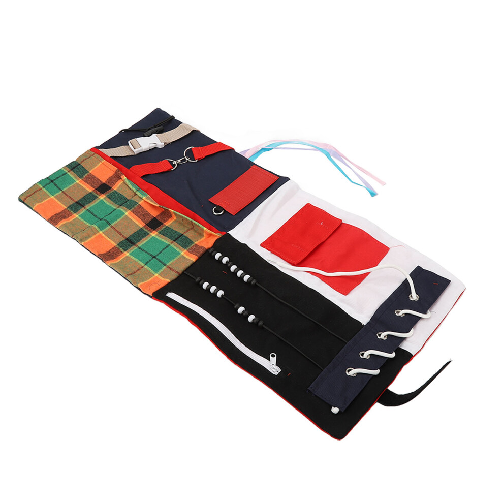 Thoughtful Gift for Dementia Patients, Polyester Sensory Apron Enhance Independent Abilities, Stimulate The Sense Of Touch Anxiety Relief for Elderly