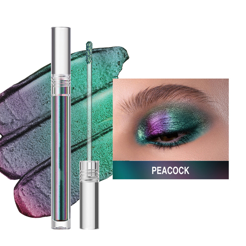 Holographic Glitter Eyeshadow Chameleon Metallic Color Shifting Liquid Quick Drying Waterproof High Pigmented Sparkling Eye Shadow with Multi Dimens