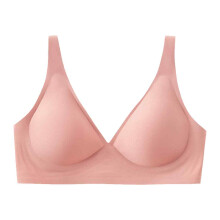 Comfortable Bra for Women, Adjustable Shoulder Straps Seamless Wireless Bra with Removable Padded Full Coverage Breathable Lightweight Deep V Plunge