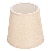 6Pcs Apricot Fabric Lamp Shades, E14 Clip On, Modern Design