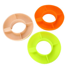 3 Stück Silikon-Snackschale, Mehrzweck, 4 Fächer,