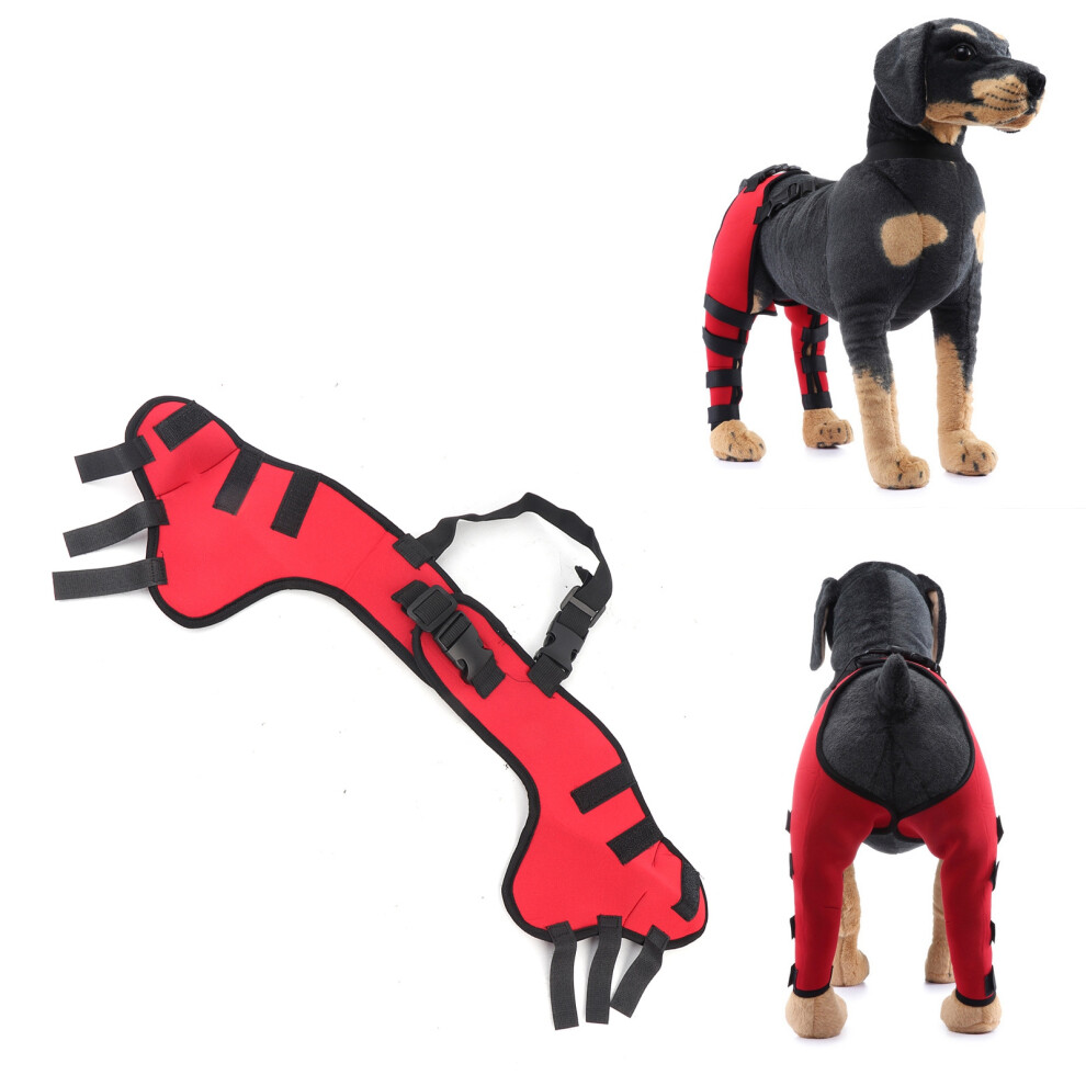 Red Dog Leg Brace Canine Hind Hock Wraps Xs For Injury, Sprain, Surgery, Arthritis