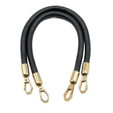 Purse Handle Straps Braided PU Leather Bag Handles With Metal Clasps, Adjustable 30120 cm, Black, 2 Pieces, DIY