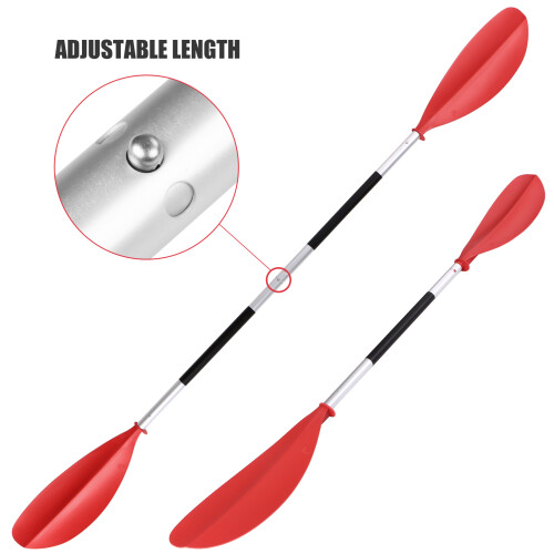 4-Piece Quick Release Kayak Paddle 213cm Durable Plastic Blades