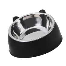 Honden Katten Voeden Drinkbak Hondenbak met nekbescherming-Zwart