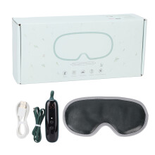 Verstelbare vibratie-oogmassager met verwarmingsfunctie, draagbaar ontwerp voor op reis en op kantoor - Verlicht vermoeide ogen en bevordert
