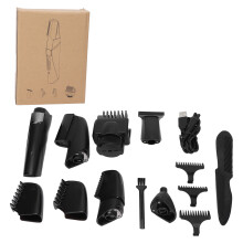 Professionele elektrische trimmerkit voor mannen, nat- en droogtrimmer met afneembaar mes en volledig metalen motor, 4-in-1 multifunctionele trimmer