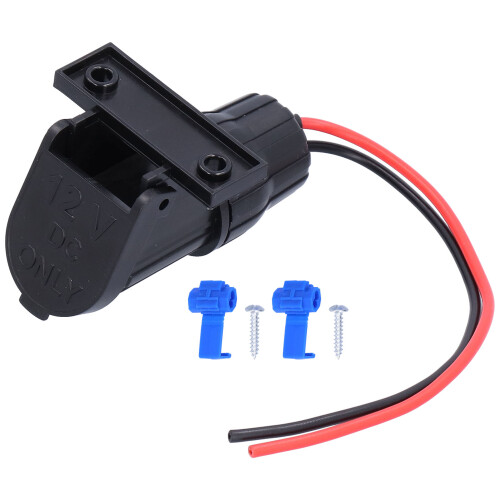 12V Car Motorcycle Cigarette Lighter Female Socket with Protection Cap 1